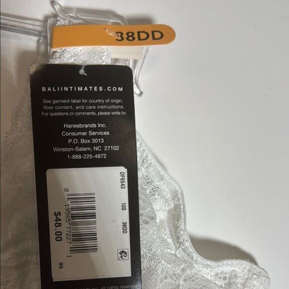 Bali White Lace Underwire Bra - Picture 2 of 5